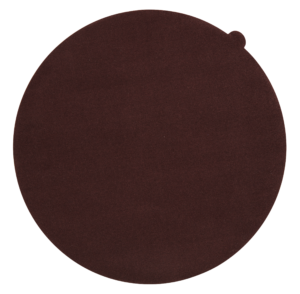 Chiffon de polissage Akasel Aka-Napal en brun foncé, autocollant, en viscose douce et floquée. Idéal pour le polissage final de tous les matériaux en métallographie.