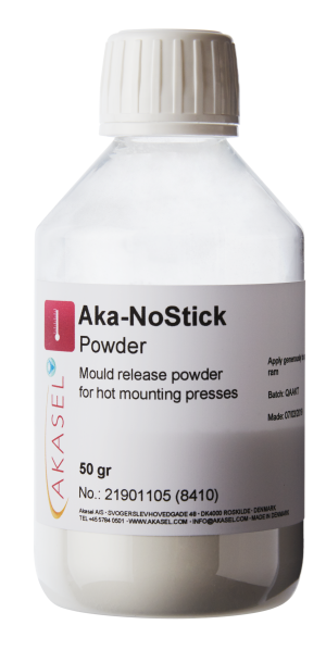 Mould release powder for hot mounting presses.